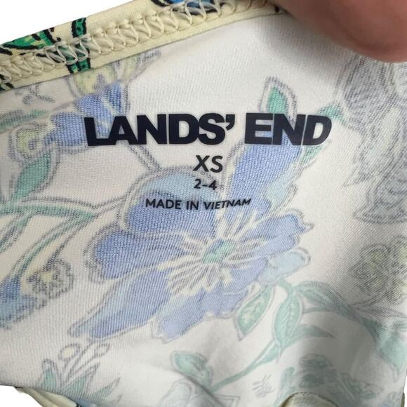 Lands' End Print UPF 50 Rash Guard Lotus Floral Gingham Womens Size Xsmall - Picture 4 of 6